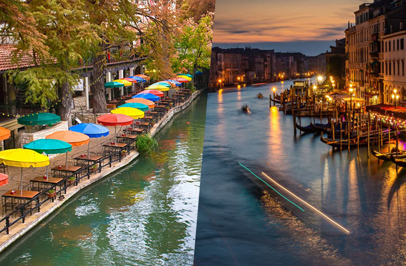 San Antonio River Walk & Venice Italia