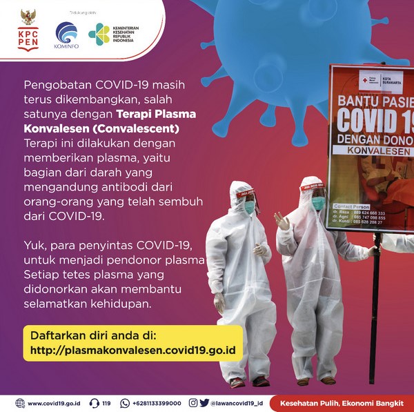 Penyintas COVID-19 Donor Plasma Konvalesen