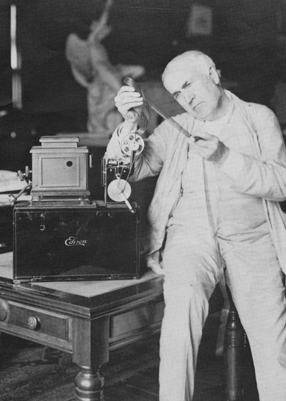 Edison with Home Kinetoscope